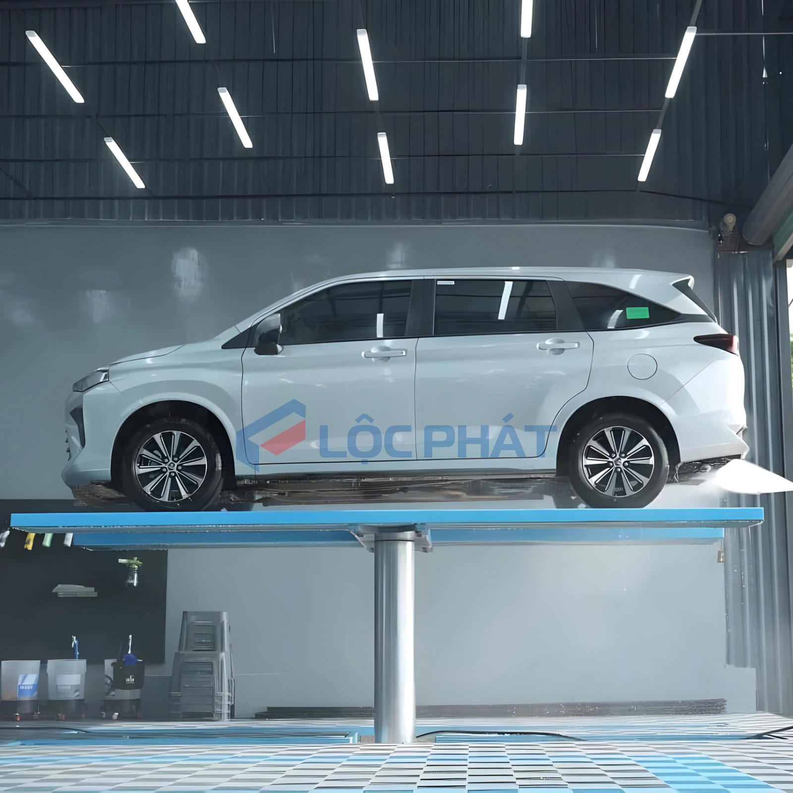 Cầu nâng 1 trụ rửa xe bị tụt: nguyên nhân và cách xử lý